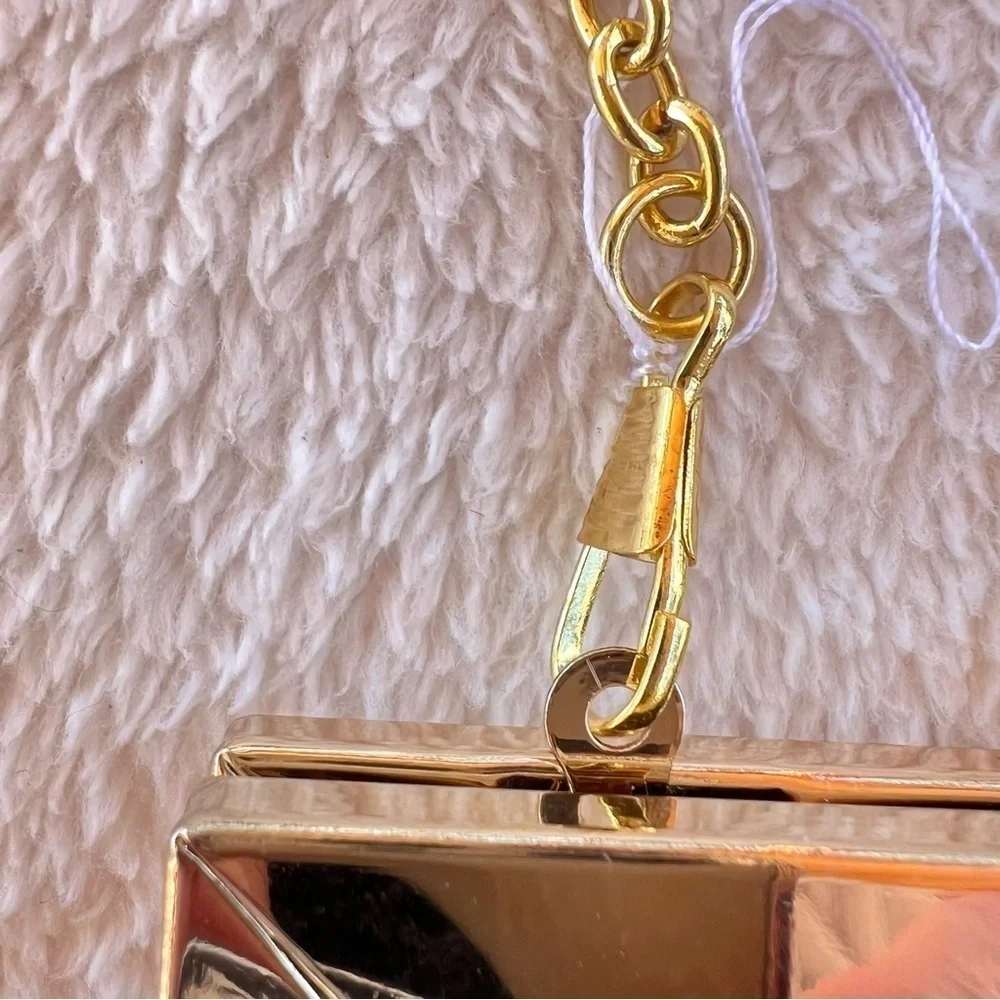 TASHA GOLD MESH RHINESTONE WRISTLET WITH CROSSBODY STRAP NWOT